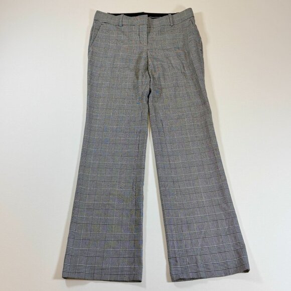 Ann Taylor Straight Leg Pant In Glen Plaid - Picture 2 of 8